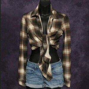 Forever 21 Brown Plaid Top